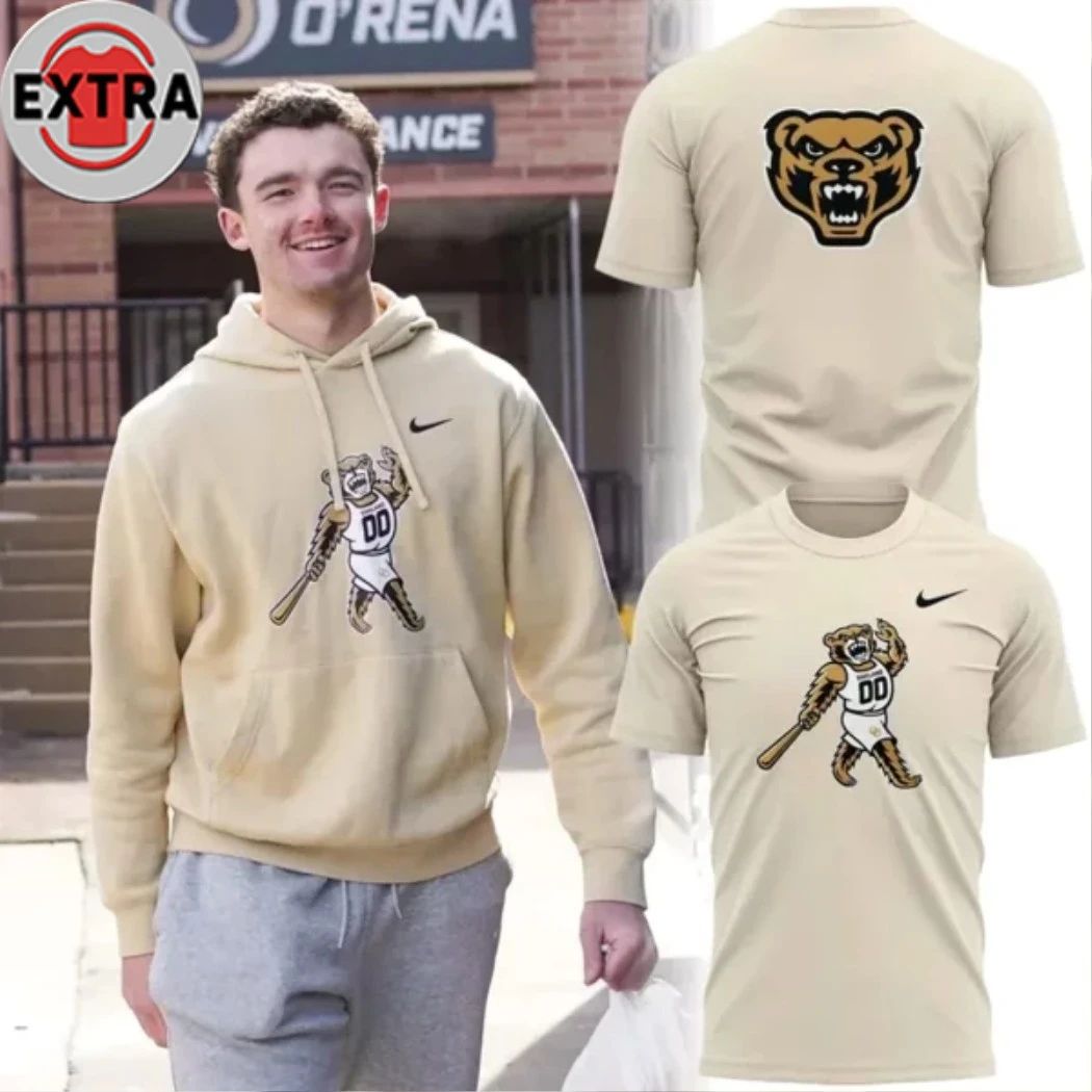 Oakland University Baseball Retro Mascot Two Sided T-shirt Unisex T-shirt, Sweatshirt, Hoodie, Long Sleeve Tee - T-Shirt, Sweatshirt, Hoodie