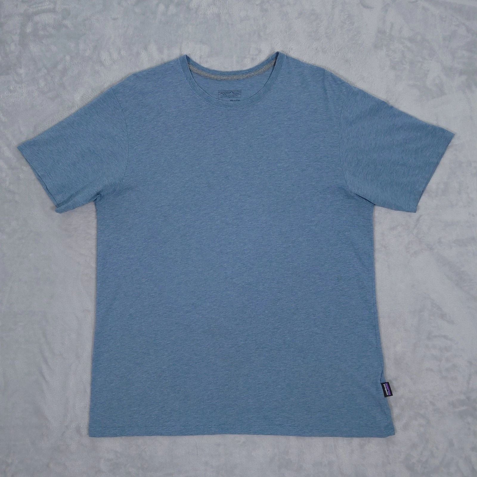 Patagonia T Shirt Mens M Organic Cotton Blue Short Sleeve 52440 Tee Heathered Unisex T-shirt, Sweatshirt, Hoodie, Long Sleeve Tee - T-Shirt, Sweatshirt, Hoodie