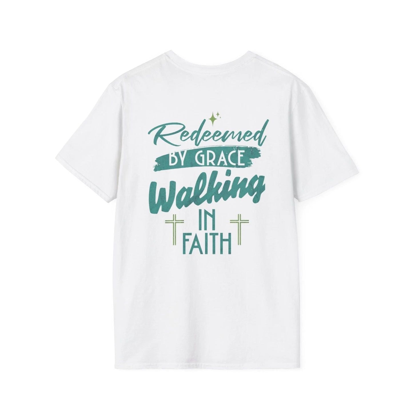 Redeemed by Grace Faith-Inspired Unisex Soft style T-Shirt Unisex T-shirt, Sweatshirt, Hoodie, Long Sleeve Tee - T-Shirt, Sweatshirt, Hoodie