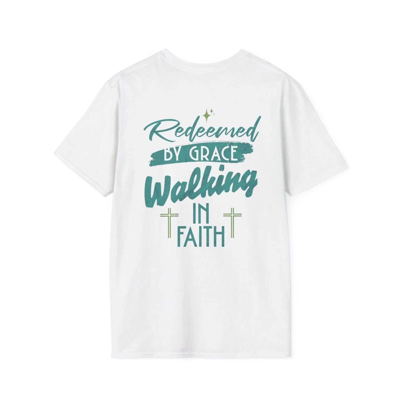 Redeemed by Grace Faith-Inspired Unisex Soft style T-Shirt Unisex T-shirt, Sweatshirt, Hoodie, Long Sleeve Tee - T-Shirt, Sweatshirt, Hoodie