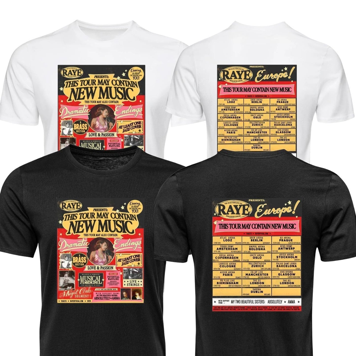 Raye T Shirt May Contain New Music Tour  Inspired 2026 kids Adult Unisex Tee Top Unisex T-shirt, Sweatshirt, Hoodie, Long Sleeve Tee - T-Shirt, Sweatshirt, Hoodie