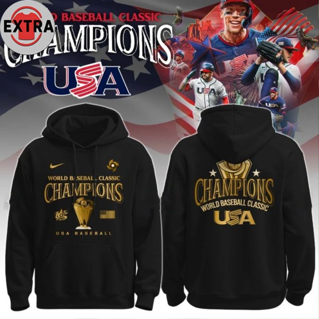 USA World Baseball Classic Champions 2026 Logo Two Sided Shirt Unisex T-shirt, Sweatshirt, Hoodie, Long Sleeve Tee - T-Shirt, Sweatshirt, Hoodie