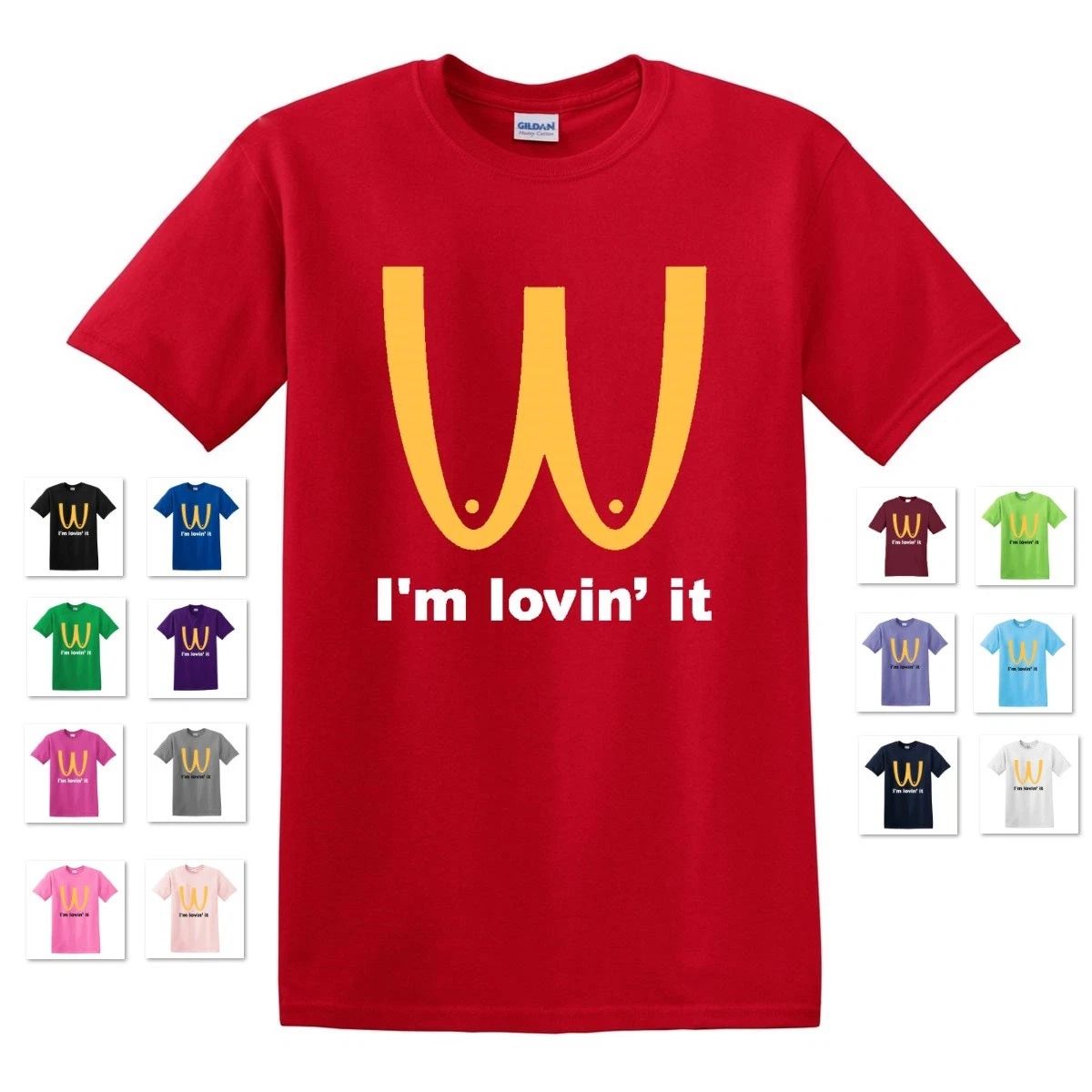 NEW I'M LOVIN' IT PARODY BOOBIES BOOBS FUNNY DIRTY ADULT T-SHIRT TEE Unisex T-shirt, Sweatshirt, Hoodie, Long Sleeve Tee - T-Shirt, Sweatshirt, Hoodie