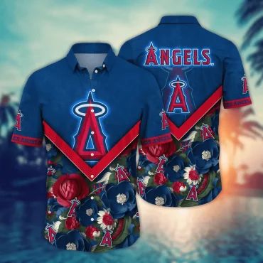 Los Angeles Angels Floral Vibe Hawaiian Shirt Unisex T-shirt, Sweatshirt, Hoodie, Long Sleeve Tee - T-Shirt, Sweatshirt, Hoodie
