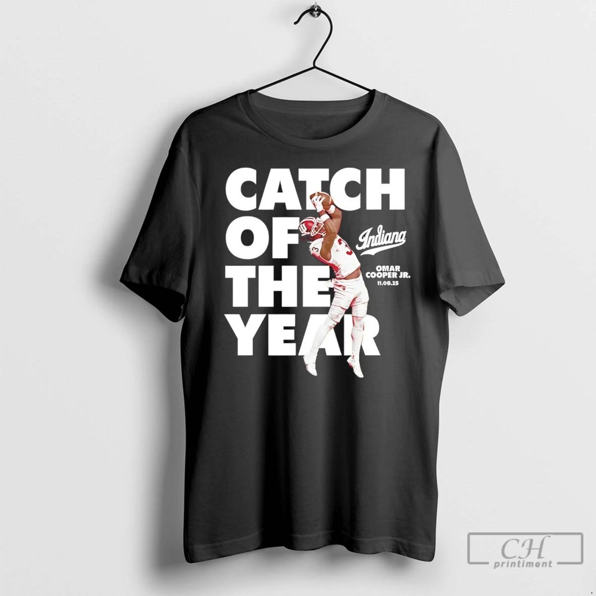 Premium Indianasomar Cooper Jr Catch Of The Year Unisex T-shirt, Sweatshirt, Hoodie, Long Sleeve Tee - T-Shirt, Sweatshirt, Hoodie