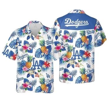 Los Angeles Dodgers Tropical Pineapple Paradise Hawaiian Shirt Unisex T-shirt, Sweatshirt, Hoodie, Long Sleeve Tee - T-Shirt, Sweatshirt, Hoodie