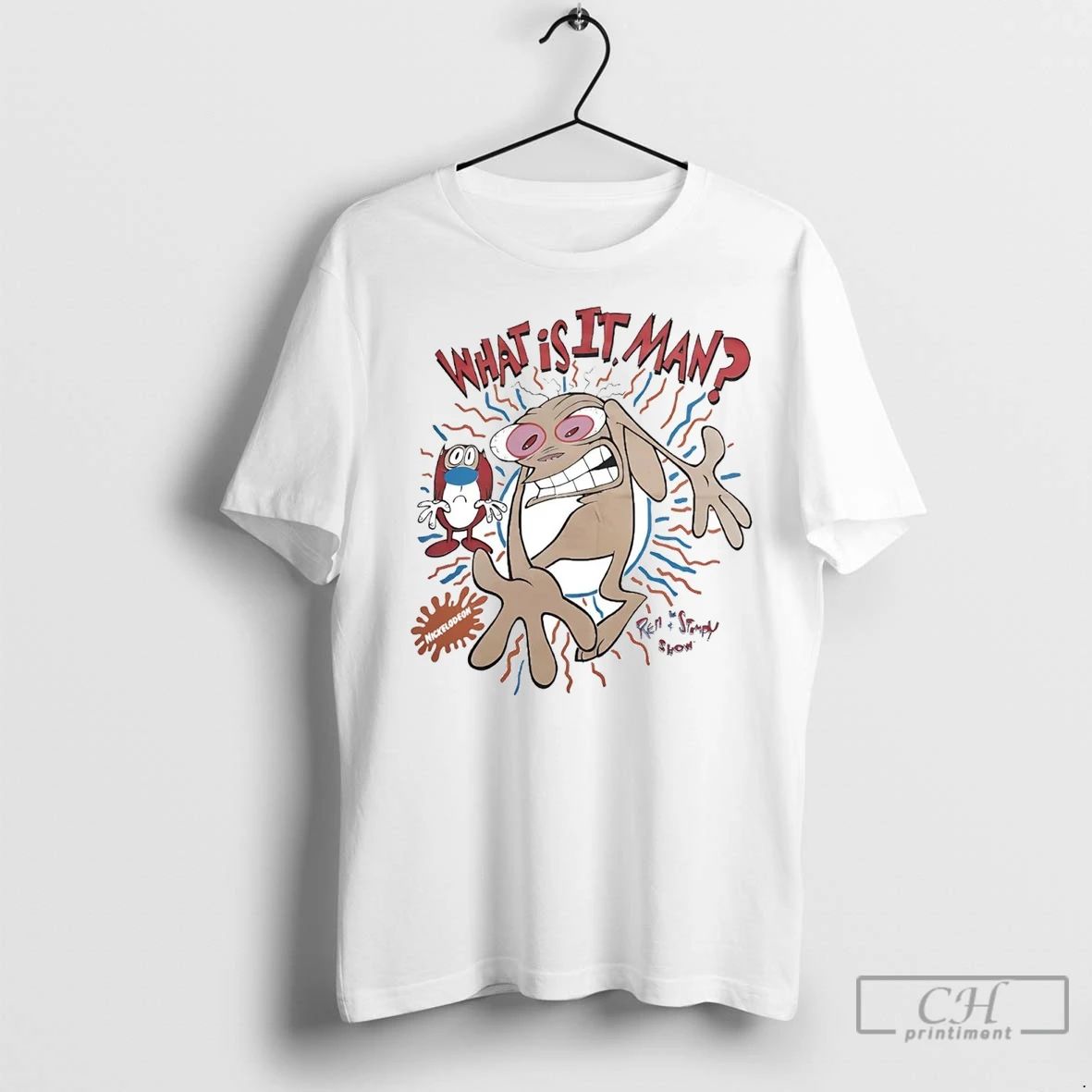 Premium Ren And Stimpy Show What Is It Man Unisex T-shirt, Sweatshirt, Hoodie, Long Sleeve Tee - T-Shirt, Sweatshirt, Hoodie