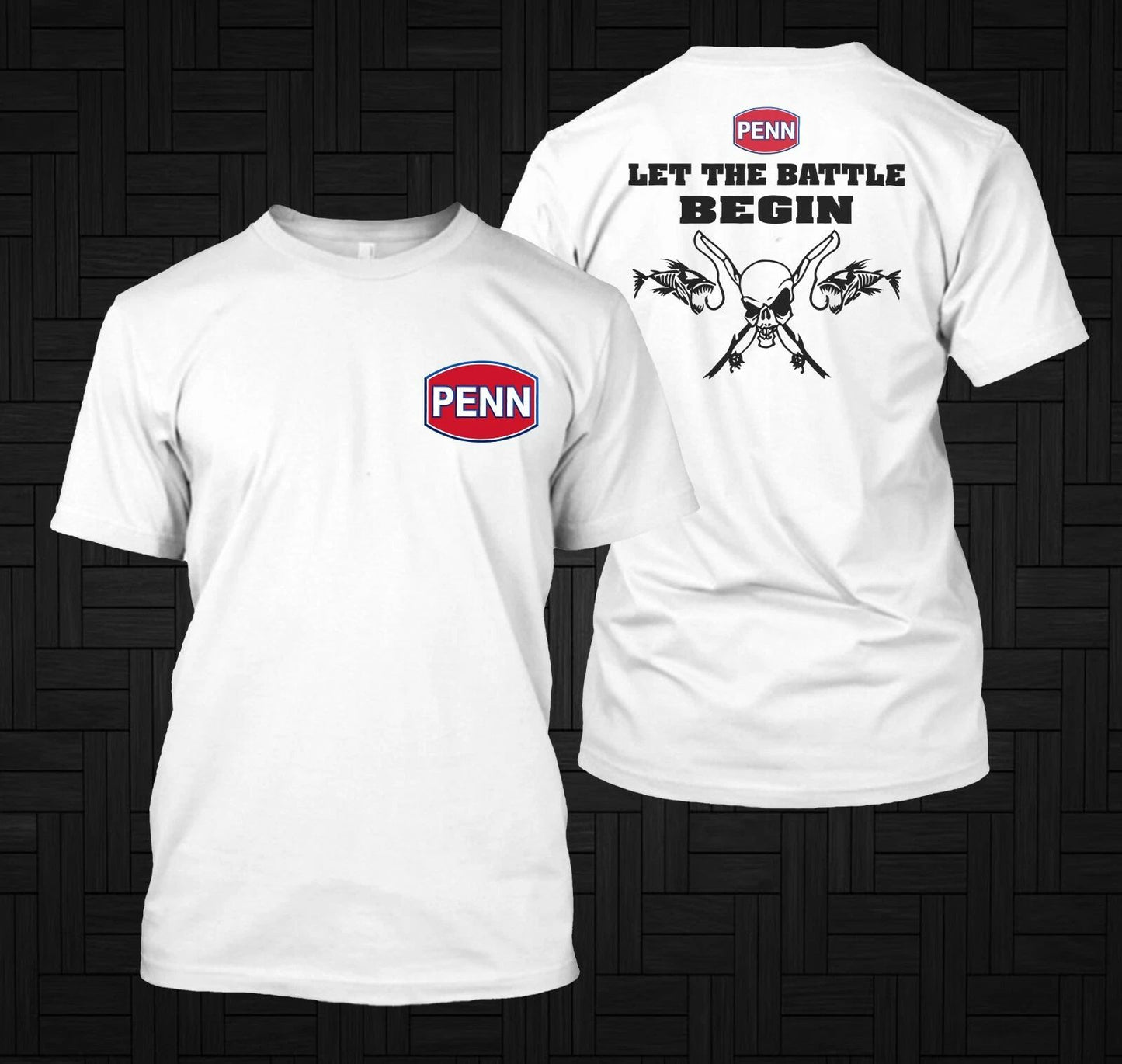 Penn Reels Fishing ROd -  Custom Men's Back and front T-Shirt Tee Unisex T-shirt, Sweatshirt, Hoodie, Long Sleeve Tee - T-Shirt, Sweatshirt, Hoodie