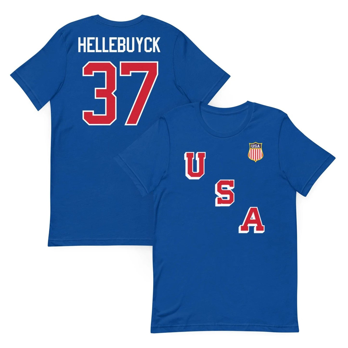 Connor Hellebuyck #37 retro USA Hockey Jersey Shirt 4 Nations Faceoff Unisex T-shirt, Sweatshirt, Hoodie, Long Sleeve Tee - T-Shirt, Sweatshirt, Hoodie
