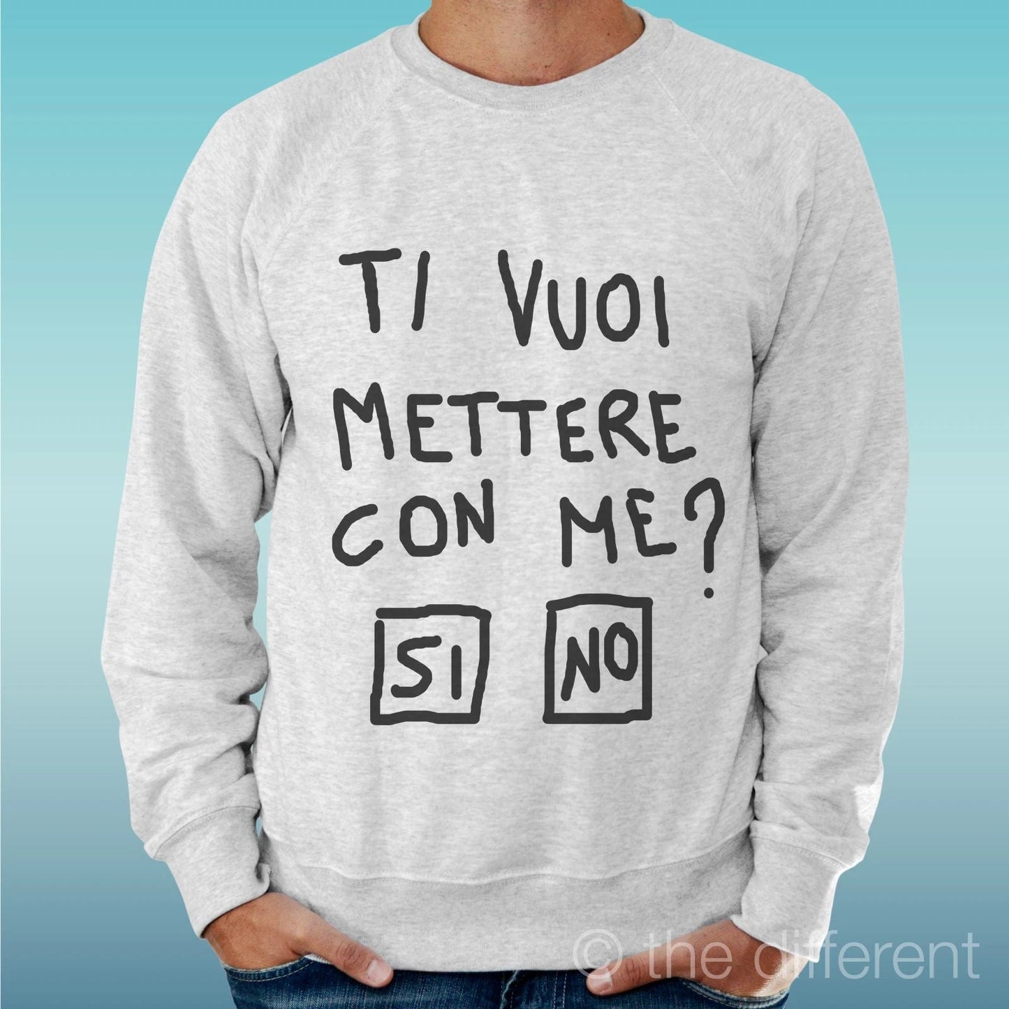 Felpa Man Light Sweater Grey " You Would like To Put With Me Sentence " Unisex T-shirt, Sweatshirt, Hoodie, Long Sleeve Tee - T-Shirt, Sweatshirt, Hoodie
