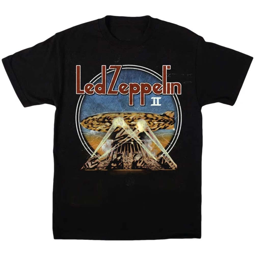 Men's Led Zeppelin LZII Searchlights Slim Fit T-shirt Small Black Unisex T-shirt, Sweatshirt, Hoodie, Long Sleeve Tee - T-Shirt, Sweatshirt, Hoodie