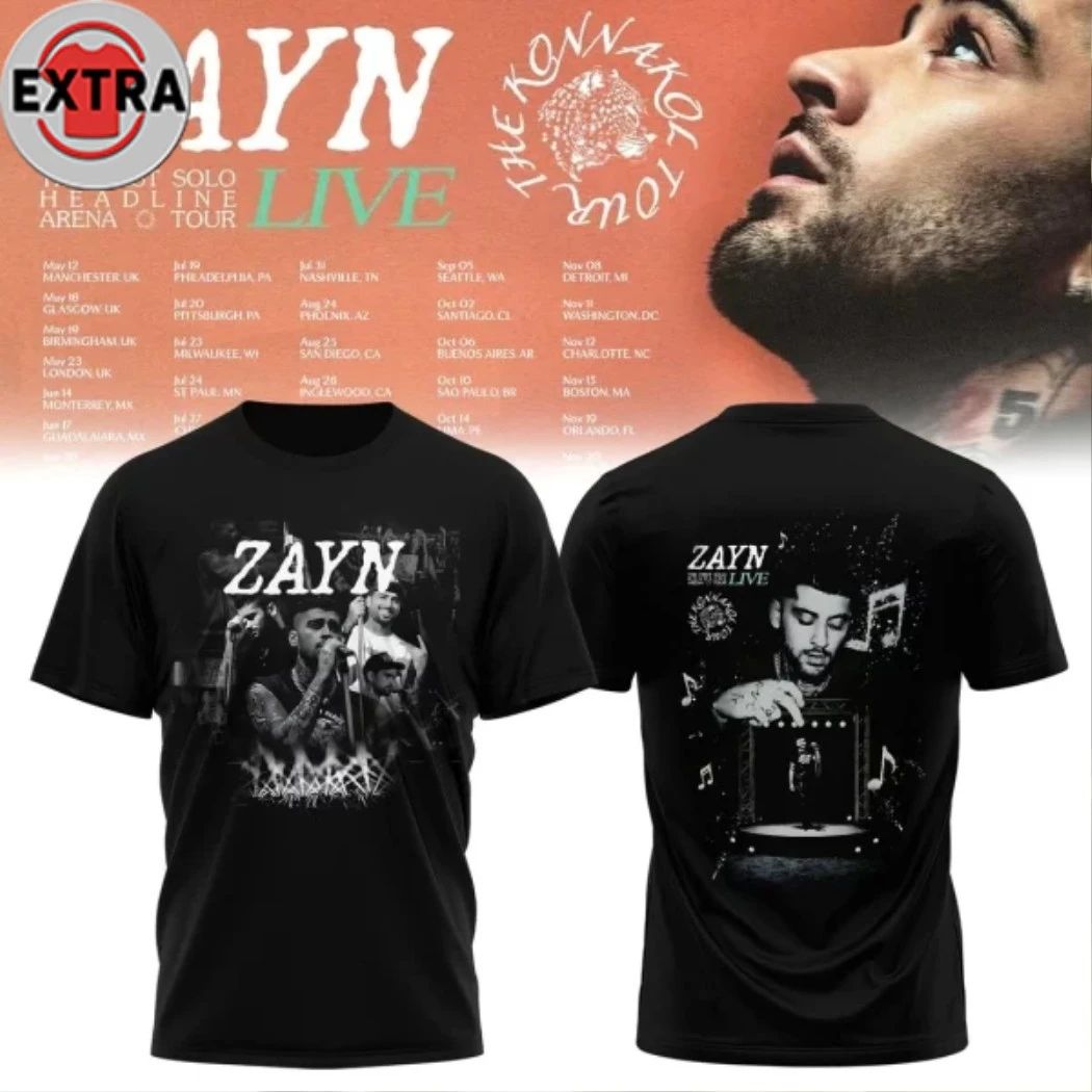 Original Zayn Malik The Konnakol Tour 2026 T-Shirt Unisex T-shirt, Sweatshirt, Hoodie, Long Sleeve Tee - T-Shirt, Sweatshirt, Hoodie