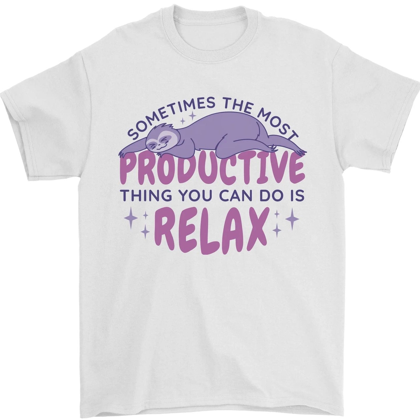 Funny Relaxing Sloth Mens T-Shirt 100% Cotton Unisex T-shirt, Sweatshirt, Hoodie, Long Sleeve Tee - T-Shirt, Sweatshirt, Hoodie