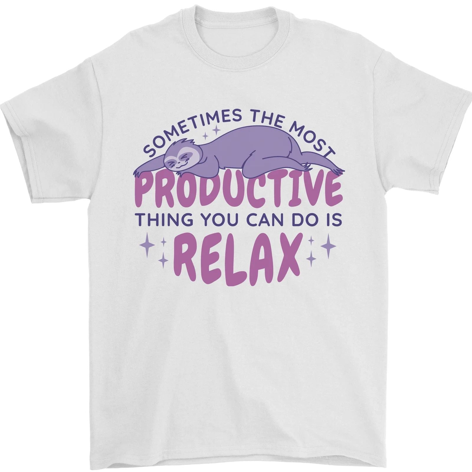 Funny Relaxing Sloth Mens T-Shirt 100% Cotton Unisex T-shirt, Sweatshirt, Hoodie, Long Sleeve Tee - T-Shirt, Sweatshirt, Hoodie