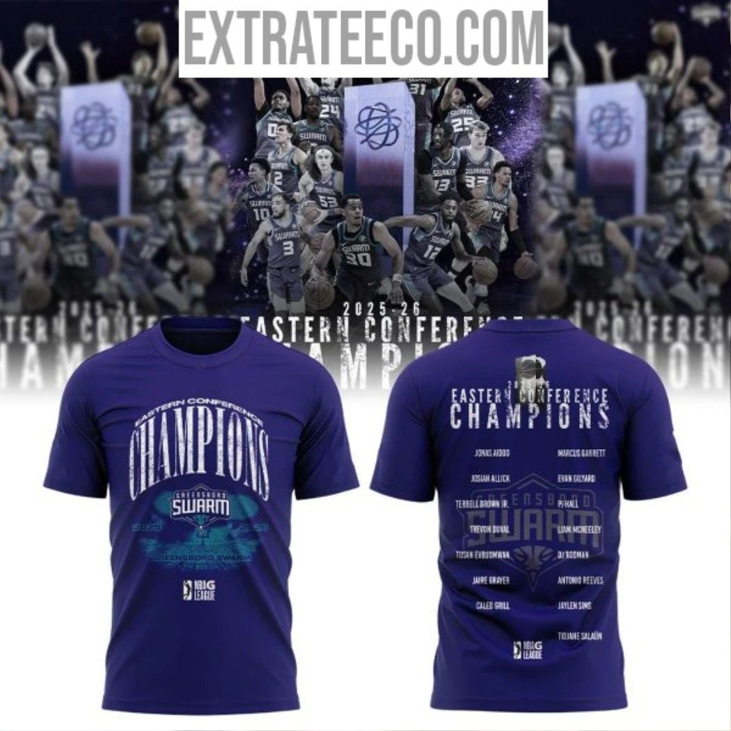 Greensboro Swarm 2026 NBA G-League Eastern Conference Champions Logo Two Sided Shirt Unisex T-shirt, Sweatshirt, Hoodie, Long Sleeve Tee - T-Shirt, Sweatshirt, Hoodie