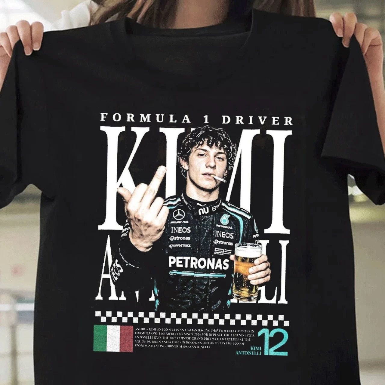HOT! Kimi Antonelli #12 Racing Driver 2026 Graphic Gift Fan S-5XL Unisex T-shirt, Sweatshirt, Hoodie, Long Sleeve Tee - T-Shirt, Sweatshirt, Hoodie