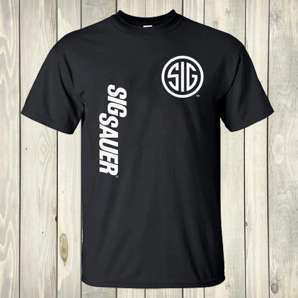 Hot New SIG Sauer Firearms Logo Men's Funny T-Shirt Size S-5XL Reprint Unisex T-shirt, Sweatshirt, Hoodie, Long Sleeve Tee - T-Shirt, Sweatshirt, Hoodie