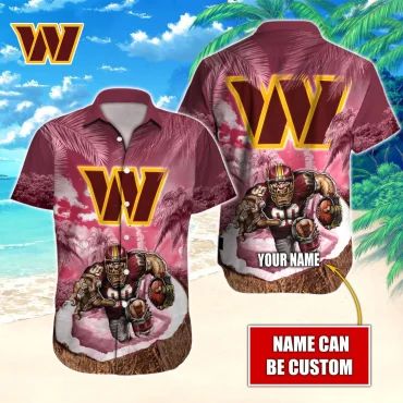 Personalized Washington Commanders Warrior Charge Hawaiian Shirt Unisex T-shirt, Sweatshirt, Hoodie, Long Sleeve Tee - T-Shirt, Sweatshirt, Hoodie