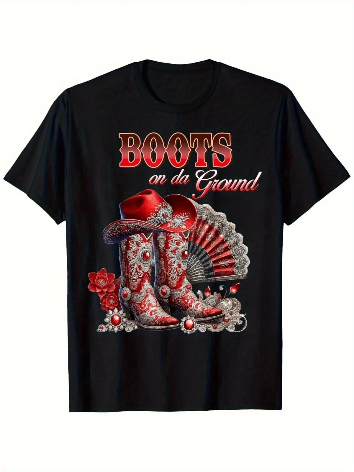Super Soft 100% Cotton Boots On The Ground Western Cowboy Boot Graphic T-Shirt f Unisex T-shirt, Sweatshirt, Hoodie, Long Sleeve Tee - T-Shirt, Sweatshirt, Hoodie