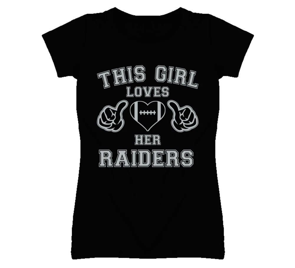 This Girl Loves Her Oakland Raiders Football T Shirt Unisex T-shirt, Sweatshirt, Hoodie, Long Sleeve Tee - T-Shirt, Sweatshirt, Hoodie