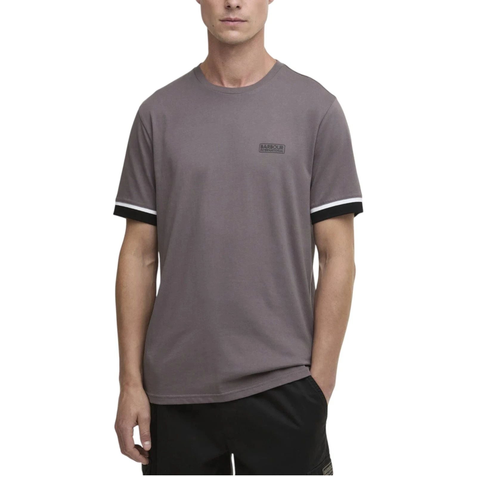 Barbour Mens B.Intl Deep Cuff Evan Tipped T-Shirt Soft Cotton T-Shirts Unisex T-shirt, Sweatshirt, Hoodie, Long Sleeve Tee - T-Shirt, Sweatshirt, Hoodie