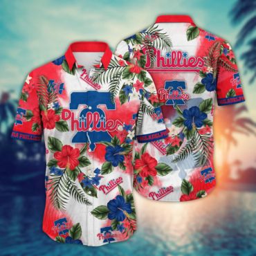 Philadelphia Phillies Hibiscus Dream Hawaiian Shirt Unisex T-shirt, Sweatshirt, Hoodie, Long Sleeve Tee - T-Shirt, Sweatshirt, Hoodie