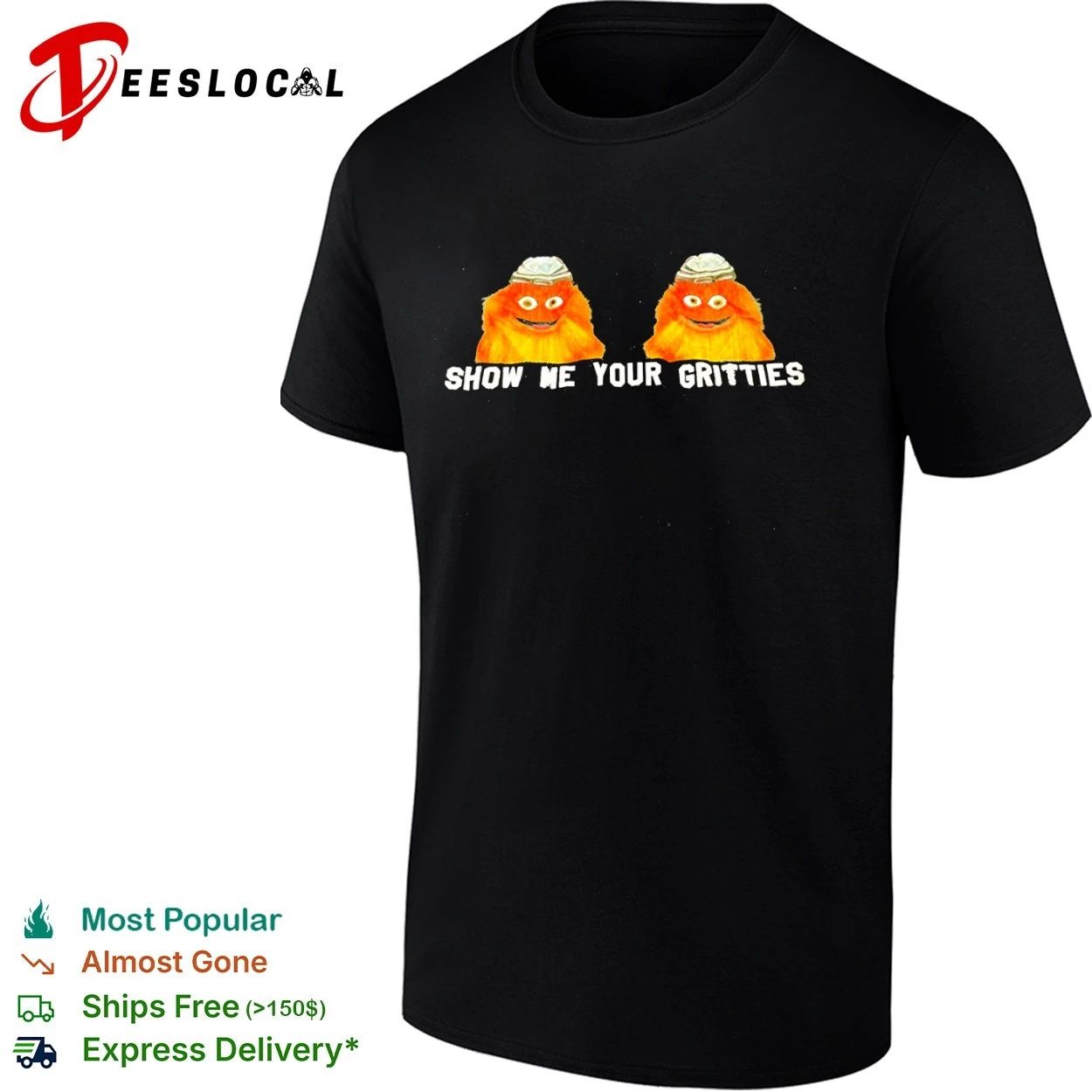 Show Me Your Gritties Philadelphia Flyers T-shirt Unisex T-shirt, Sweatshirt, Hoodie, Long Sleeve Tee - T-Shirt, Sweatshirt, Hoodie