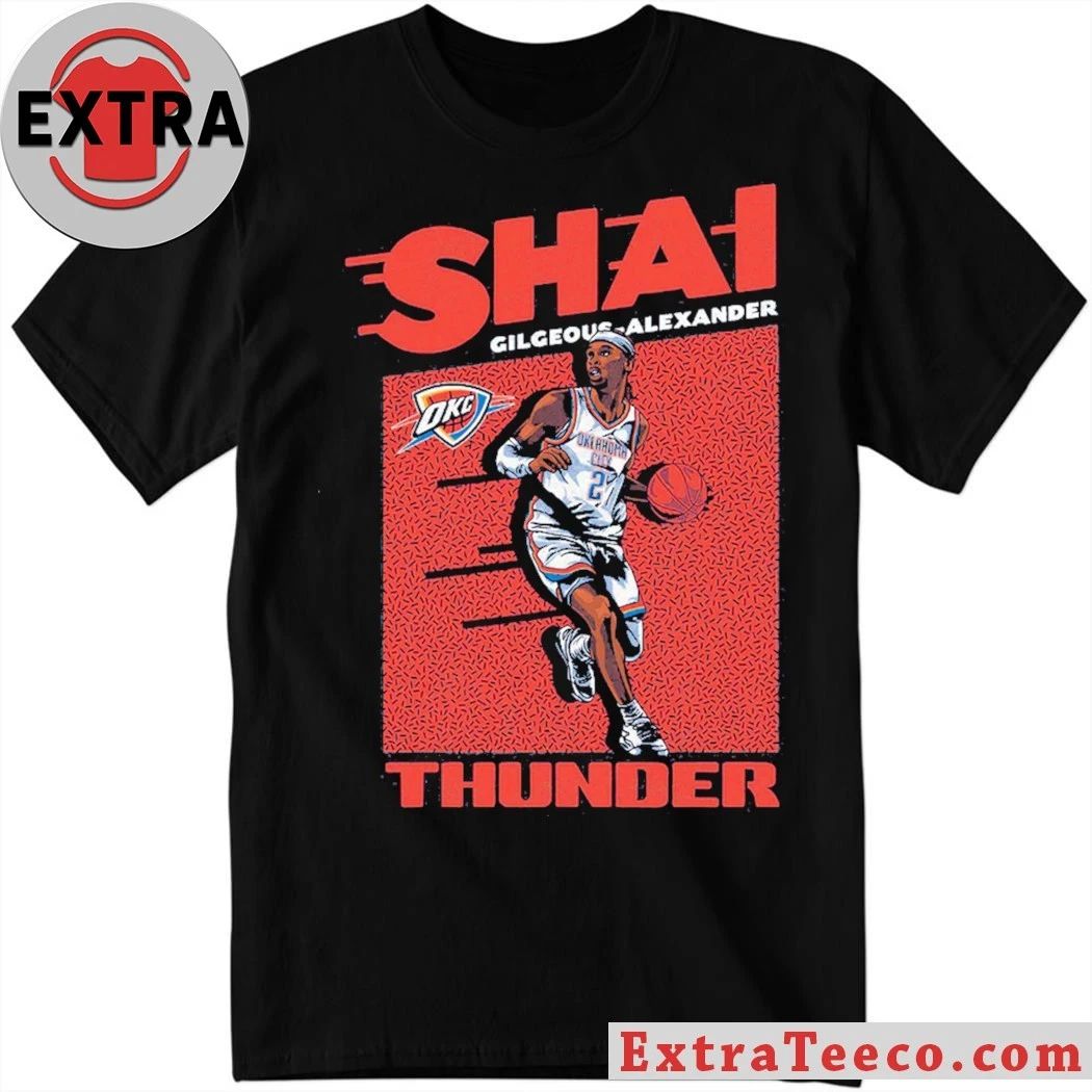 Youth Oklahoma City Thunder Shai Gilgeous-Alexander Action Shirt Unisex T-shirt, Sweatshirt, Hoodie, Long Sleeve Tee - T-Shirt, Sweatshirt, Hoodie