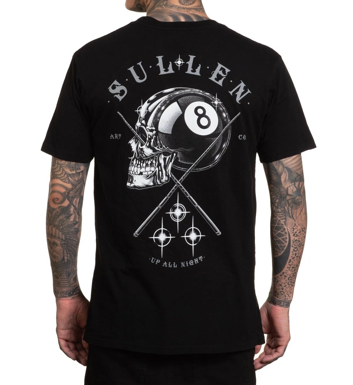 Sullen Tragic Eightball Skull Black Premium T Shirt UK M-3XL UK No Duty Unisex T-shirt, Sweatshirt, Hoodie, Long Sleeve Tee - T-Shirt, Sweatshirt, Hoodie