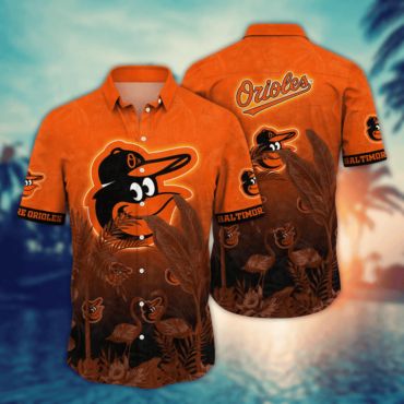 Baltimore Orioles Tropical Flamingo Hawaiian Shirt Unisex T-shirt, Sweatshirt, Hoodie, Long Sleeve Tee - T-Shirt, Sweatshirt, Hoodie
