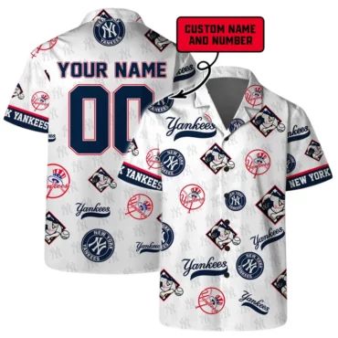New York Yankees Custom Fan Hawaiian Shirt Unisex T-shirt, Sweatshirt, Hoodie, Long Sleeve Tee - T-Shirt, Sweatshirt, Hoodie