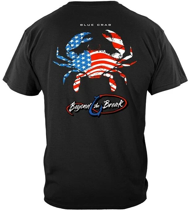 New PATRIOTIC BLUE CRAB T SHIRT  BEYOND THE BREAK Unisex T-shirt, Sweatshirt, Hoodie, Long Sleeve Tee - T-Shirt, Sweatshirt, Hoodie