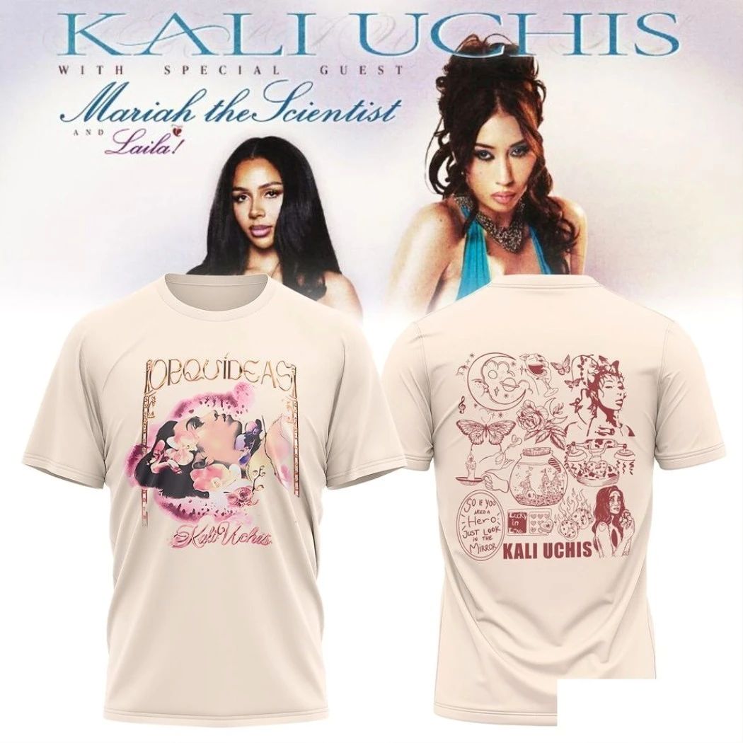Kali Uchis For The Girls Tour 2026 Two Sided T-Shirt  Perfect Gift for Men & Women Unisex T-shirt, Sweatshirt, Hoodie, Long Sleeve Tee - T-Shirt, Sweatshirt, Hoodie