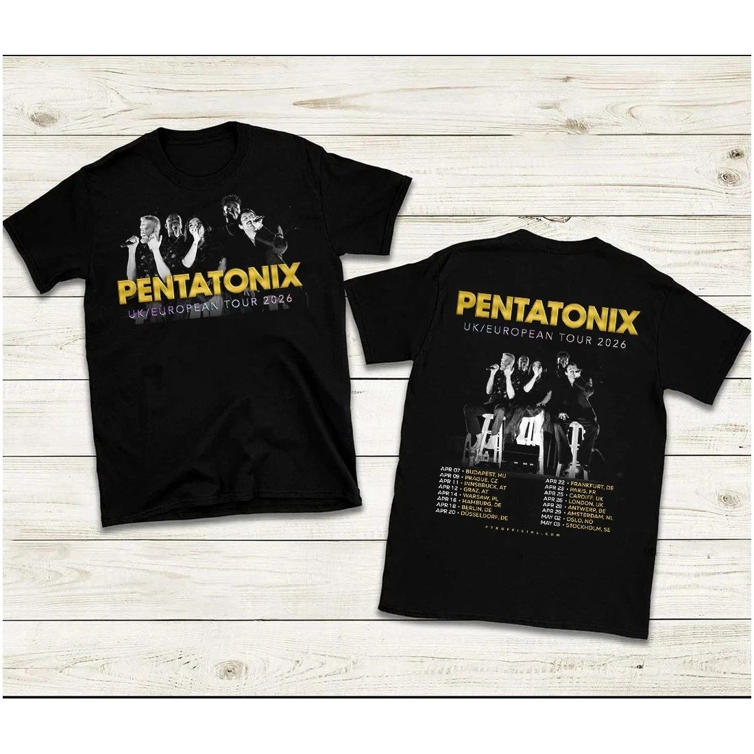 2 Sides Pentatonix 2026 UK European Tour Tee Shirt Unisex Unisex T-shirt, Sweatshirt, Hoodie, Long Sleeve Tee - T-Shirt, Sweatshirt, Hoodie