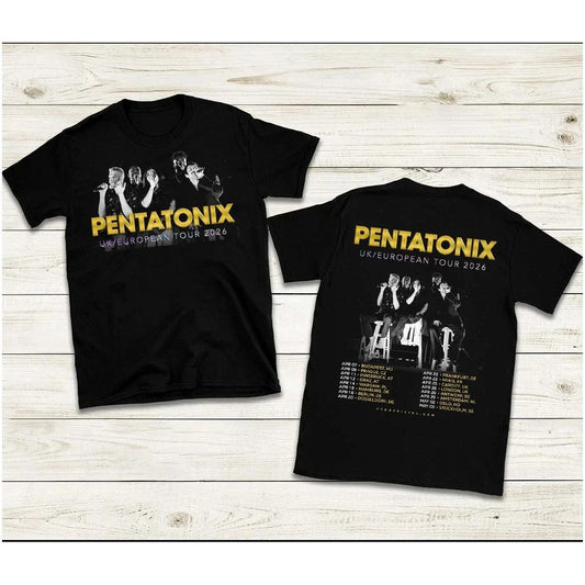 2 Sides Pentatonix 2026 UK European Tour Tee Shirt Unisex Unisex T-shirt, Sweatshirt, Hoodie, Long Sleeve Tee - T-Shirt, Sweatshirt, Hoodie