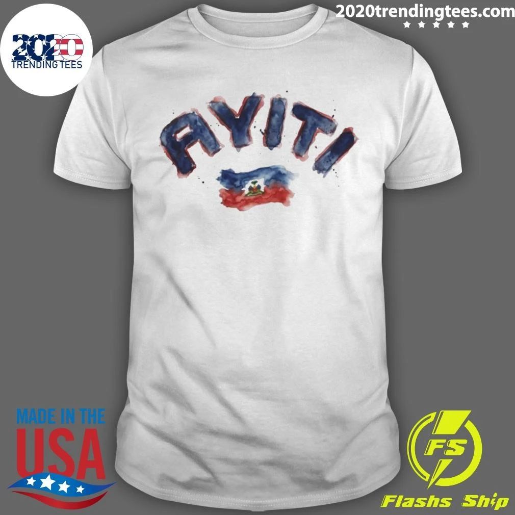 Ayiti Flag Script Haiti Pride shirt Unisex T-shirt, Sweatshirt, Hoodie, Long Sleeve Tee - T-Shirt, Sweatshirt, Hoodie