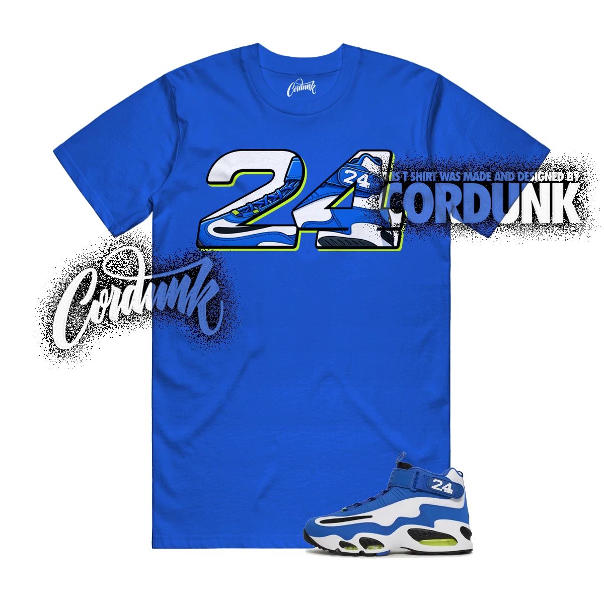 Air Griffey Max 1 Varsity Royal Blue White Volt Black T Shirt Match  24 Unisex T-shirt, Sweatshirt, Hoodie, Long Sleeve Tee - T-Shirt, Sweatshirt, Hoodie