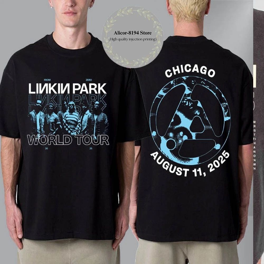 Linkin Park Chicago Illinois From Zero World Tour 2025 Exclusive T Shirt Unisex T-shirt, Sweatshirt, Hoodie, Long Sleeve Tee - T-Shirt, Sweatshirt, Hoodie