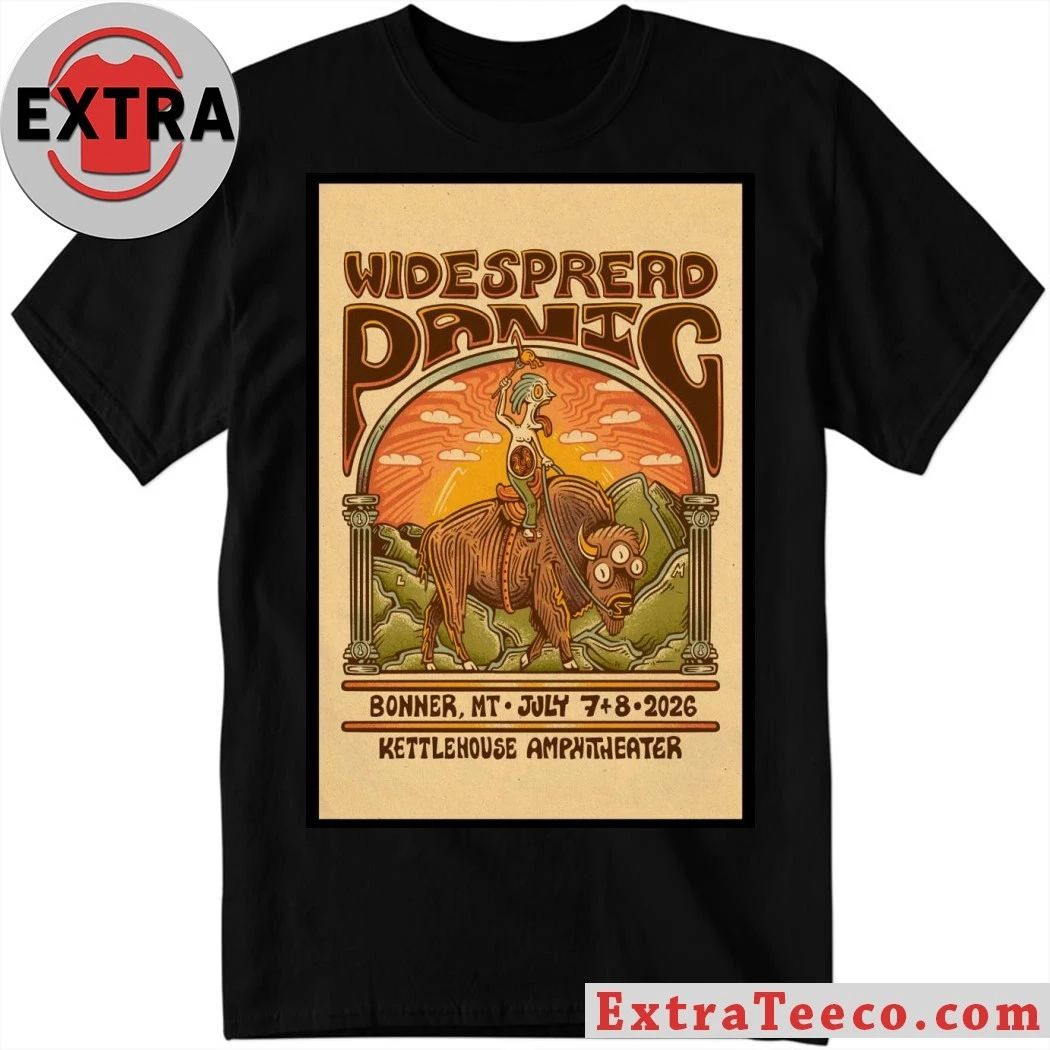 Widespread Panic Bonner MT On July 7-8 2026 Poster Shirt Unisex T-shirt, Sweatshirt, Hoodie, Long Sleeve Tee - T-Shirt, Sweatshirt, Hoodie