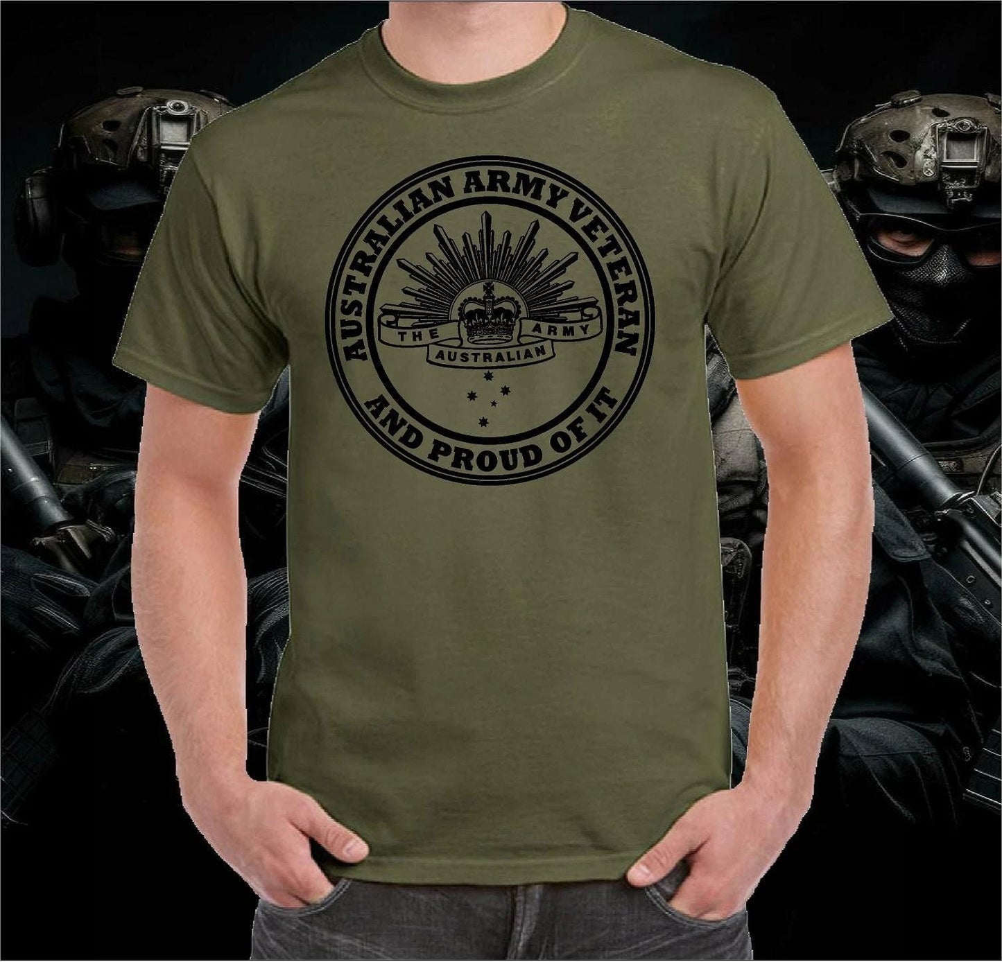 AUSTRALIAN ARMY VETERAN PROUD T-SHIRT T SHIRT CLOTHING APPAREL RETRO TSHIRT Unisex T-shirt, Sweatshirt, Hoodie, Long Sleeve Tee - T-Shirt, Sweatshirt, Hoodie