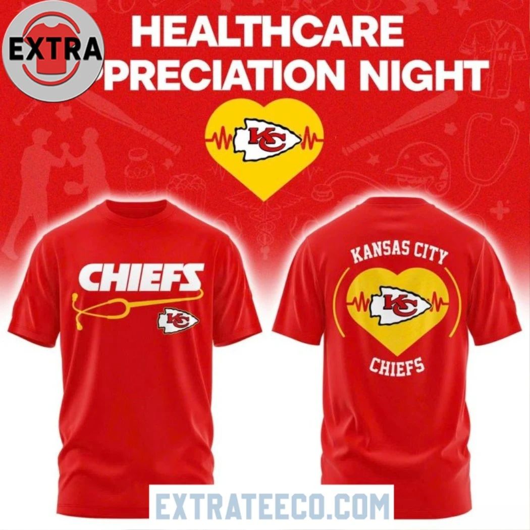 Kansas City Chiefs Healthcare Appreciation Night 2026 Red Hoodie Shirt Unisex T-shirt, Sweatshirt, Hoodie, Long Sleeve Tee - T-Shirt, Sweatshirt, Hoodie