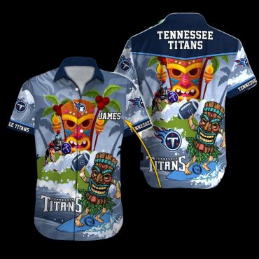Personalized Tennessee Titans Tiki Wave Hawaiian Shirt Unisex T-shirt, Sweatshirt, Hoodie, Long Sleeve Tee - T-Shirt, Sweatshirt, Hoodie