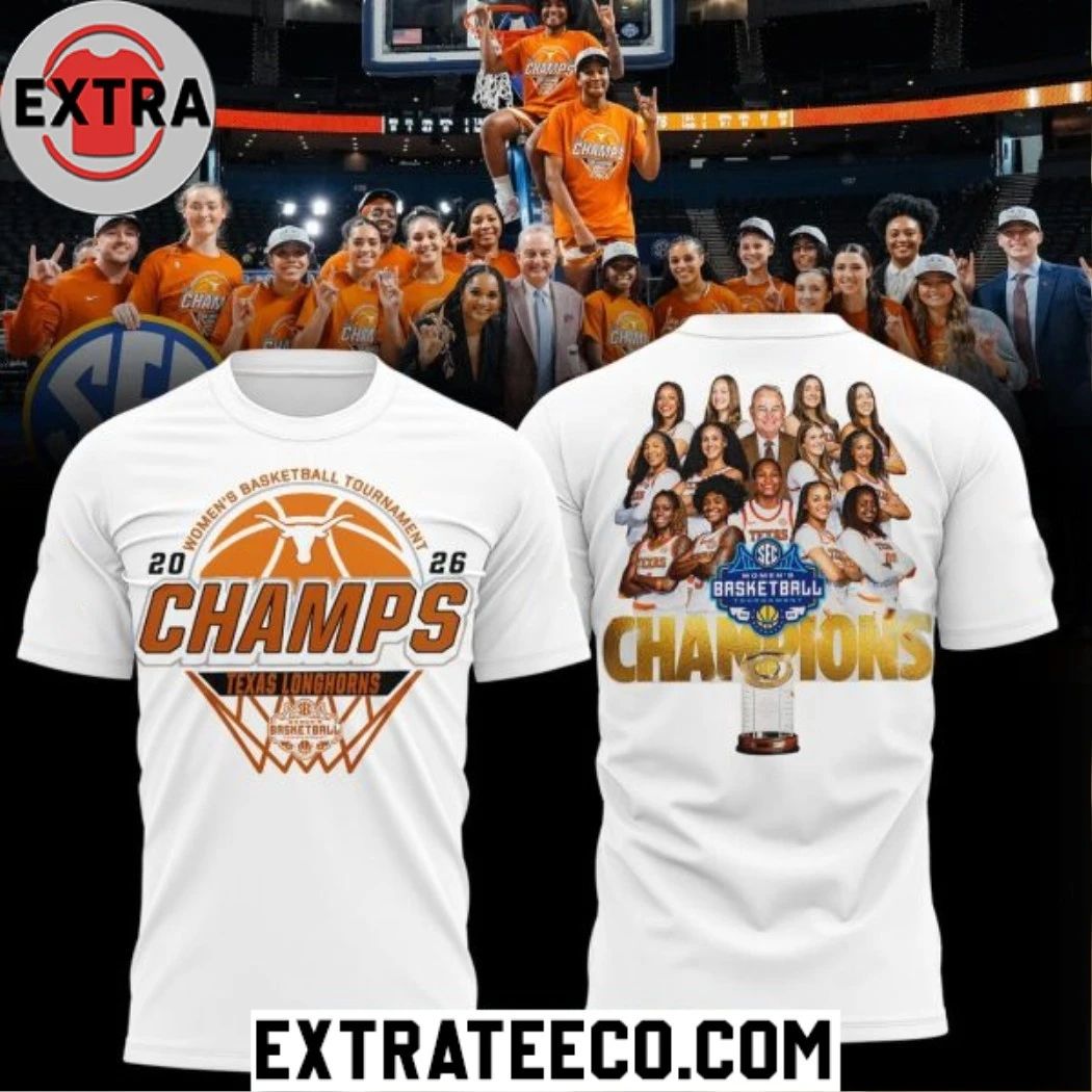 Original Texas Longhorns Womens Basketball Champs 2026 White Logo Two Sided Shirt Unisex T-shirt, Sweatshirt, Hoodie, Long Sleeve Tee - T-Shirt, Sweatshirt, Hoodie