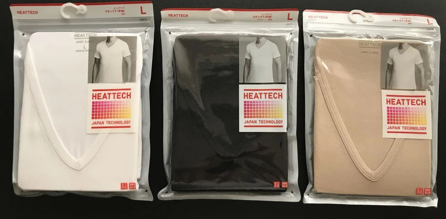 UNIQLO Japan MEN Heattech V Neck Short Sleeve T-shirt Unisex T-shirt, Sweatshirt, Hoodie, Long Sleeve Tee - T-Shirt, Sweatshirt, Hoodie