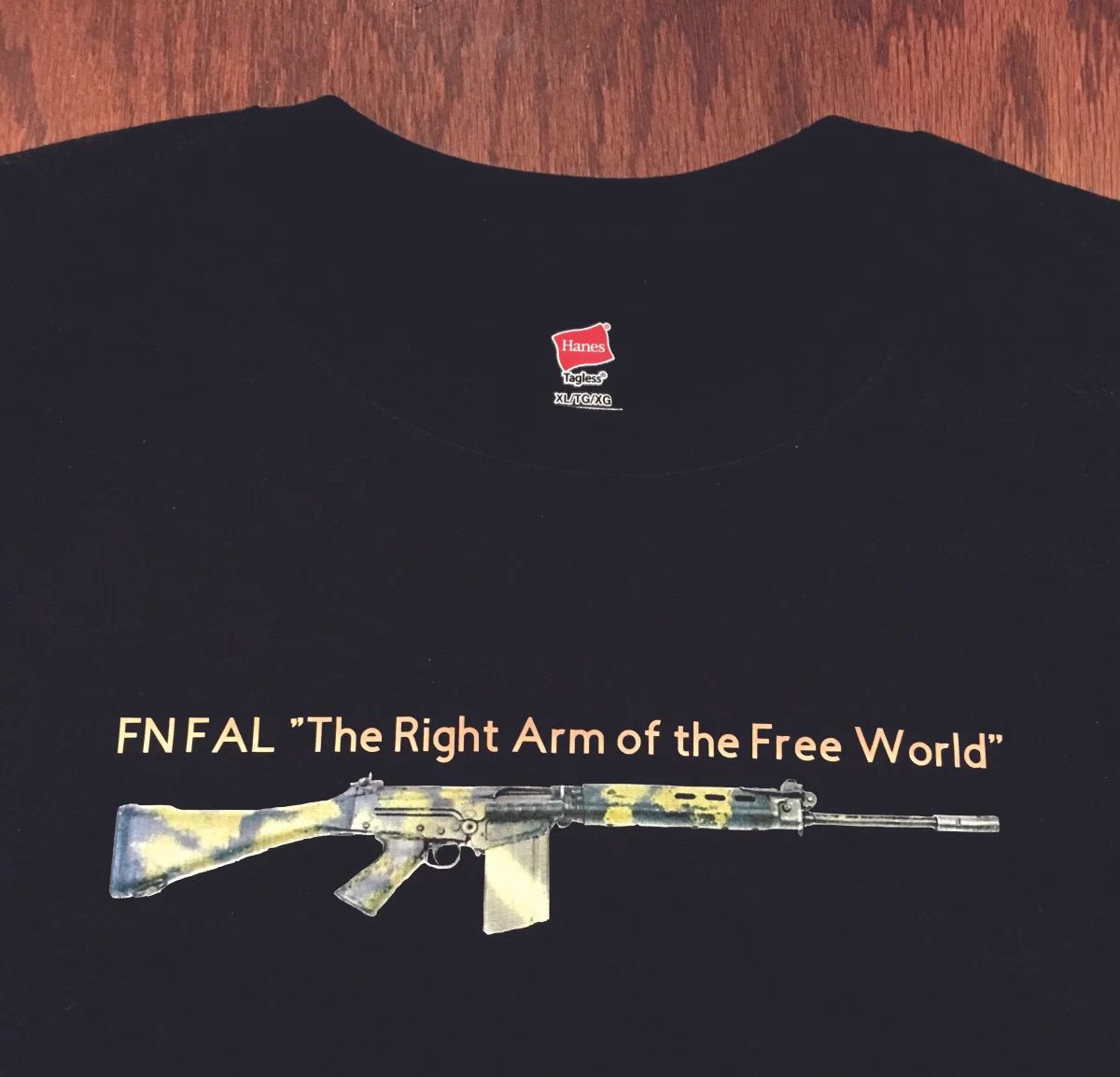 FULL COLOR FN FAL T Shirt The Right Arm of the Free World  Rhodesian Camo -17 Unisex T-shirt, Sweatshirt, Hoodie, Long Sleeve Tee - T-Shirt, Sweatshirt, Hoodie