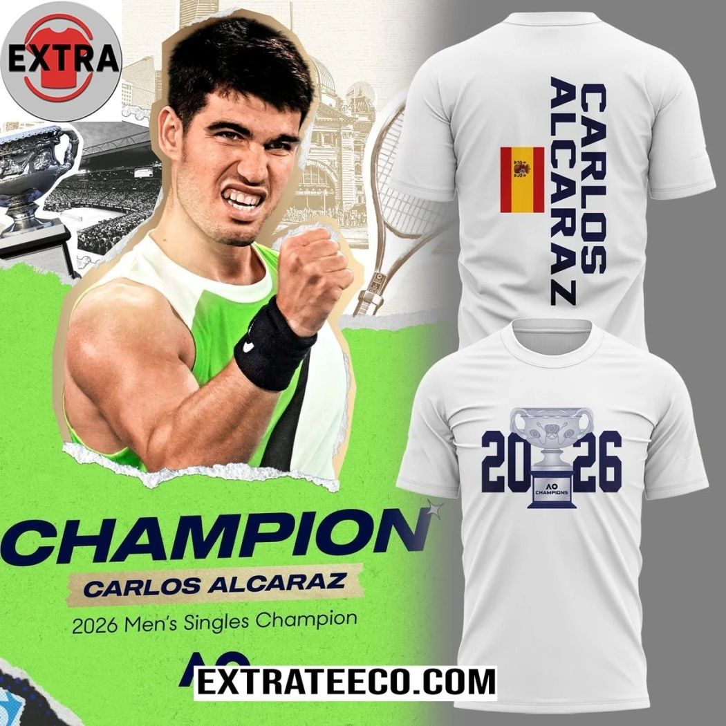 Carlos Alcaraz 2026 Australian Open Tennis Champions Hoodie T-Shirt Unisex T-shirt, Sweatshirt, Hoodie, Long Sleeve Tee - T-Shirt, Sweatshirt, Hoodie
