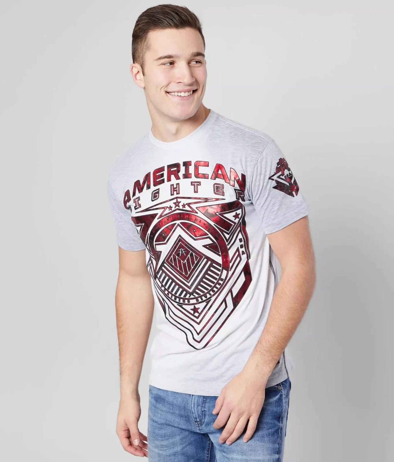 Mens American Fighter by Affliction Y2K MMA Nighthawk Tattoo T-Shirt Tee XS-XXXL Unisex T-shirt, Sweatshirt, Hoodie, Long Sleeve Tee - T-Shirt, Sweatshirt, Hoodie