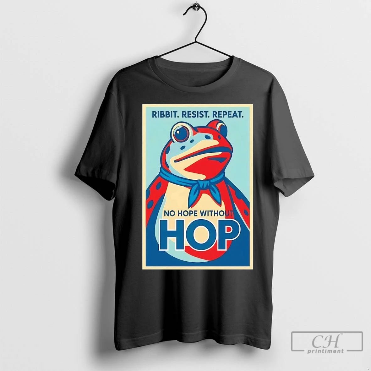 Premium Frog Ribbit Resist Repeat No Hope Without Hop Unisex T-shirt, Sweatshirt, Hoodie, Long Sleeve Tee - T-Shirt, Sweatshirt, Hoodie