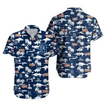 Detroit Tigers Scenic Palm Hawaiian Shirt Unisex T-shirt, Sweatshirt, Hoodie, Long Sleeve Tee - T-Shirt, Sweatshirt, Hoodie