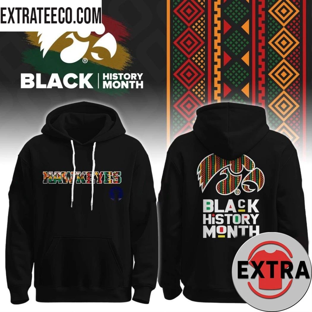 Iowa Hawkeyes Basketball Black History Month Logo Two Sided 2026 T-Shirt Unisex T-shirt, Sweatshirt, Hoodie, Long Sleeve Tee - T-Shirt, Sweatshirt, Hoodie
